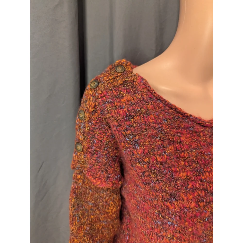 Sundance Sweater Woman's Large Sweater Crew Neck Pink Contasts - Picture 2 of 8